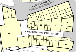Abbeygate Shopping Centre Map