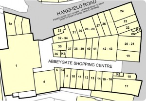 Abbey gate centre map